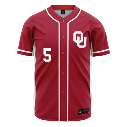 Oklahoma - NCAA Baseball : Nolan Stevens - Maroon Jersey-0