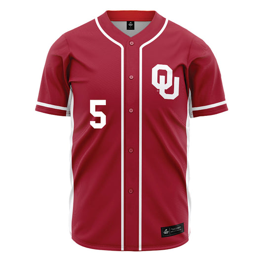 Oklahoma - NCAA Baseball : Nolan Stevens - Maroon Jersey-0