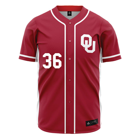 Oklahoma - NCAA Baseball : Jenker Diprediaz Romero - Maroon Jersey-0