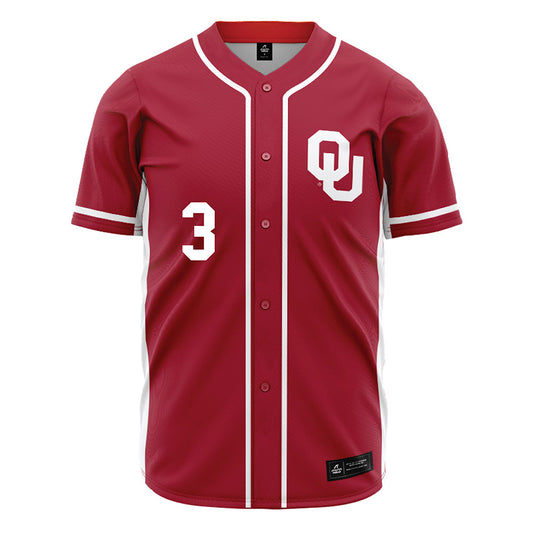 Oklahoma - NCAA Baseball : Cayden Brumbaugh - Maroon Jersey-0