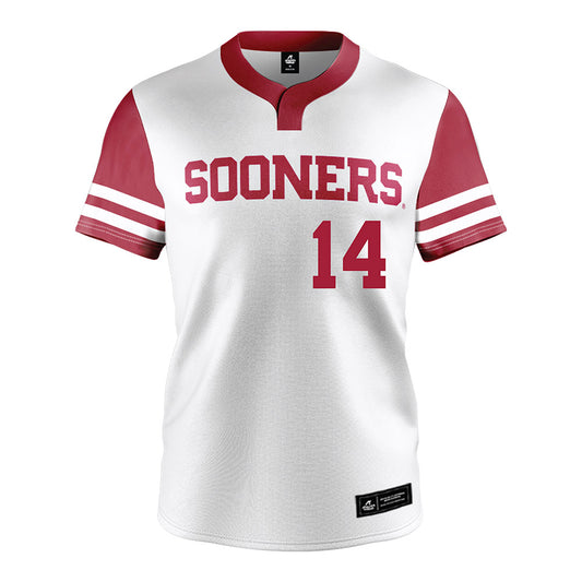 Oklahoma - NCAA Softball : Riley Zache - White Jersey-0
