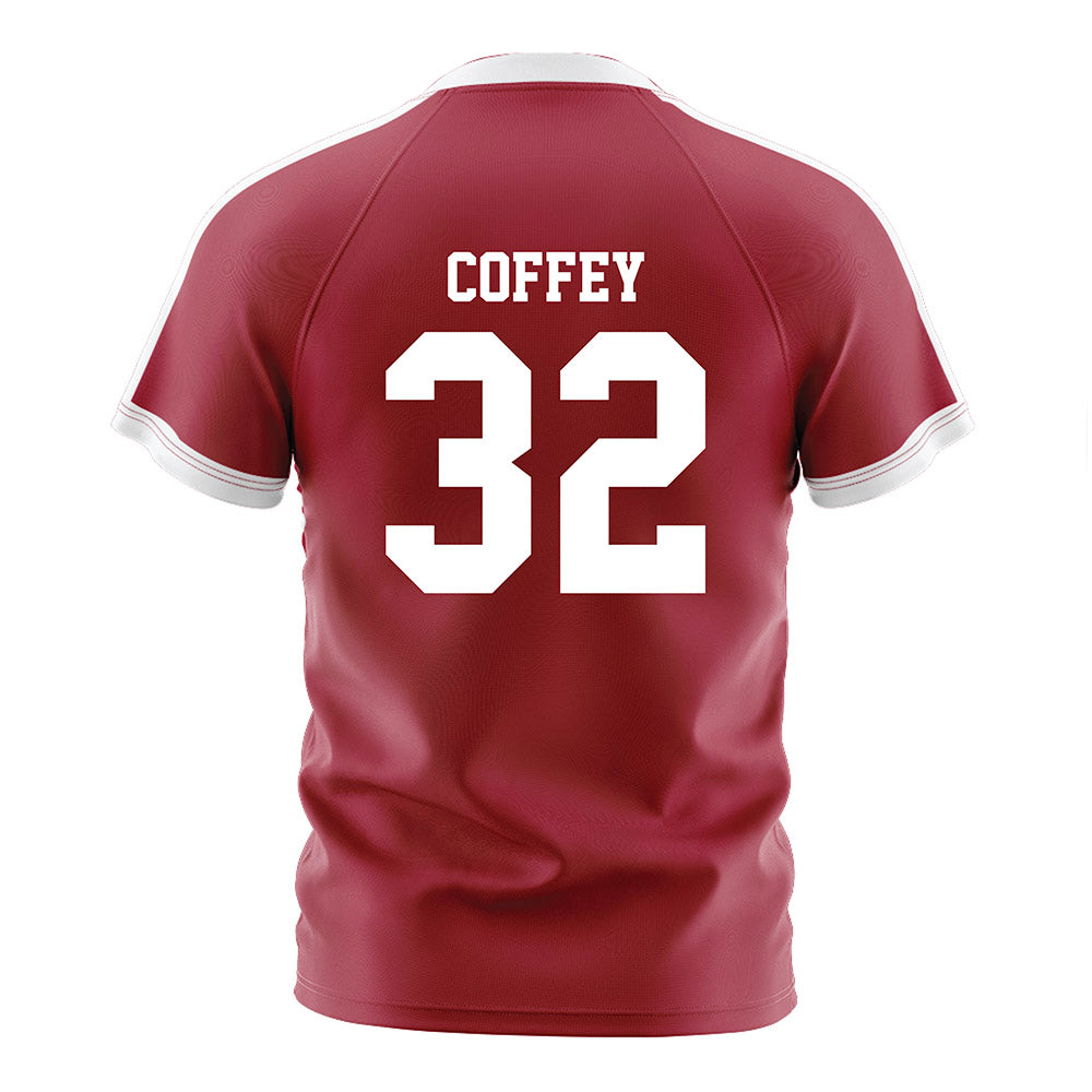 Oklahoma - NCAA Women's Soccer : Halley Coffey - Crimson Red Soccer Jersey-1