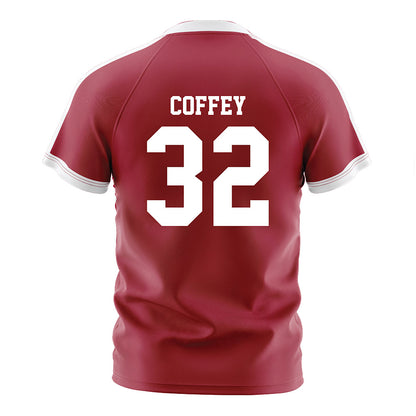 Oklahoma - NCAA Women's Soccer : Halley Coffey - Crimson Red Soccer Jersey-1