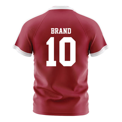 Oklahoma - NCAA Women's Soccer : Avery Brand - Crimson Red Soccer Jersey-1