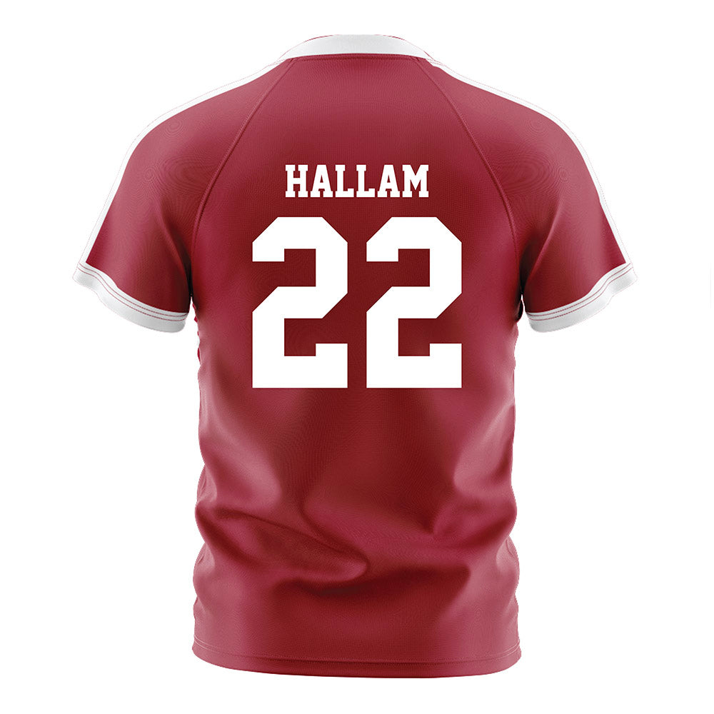 Oklahoma - NCAA Women's Soccer : Brenna Hallam - Crimson Red Soccer Jersey-1