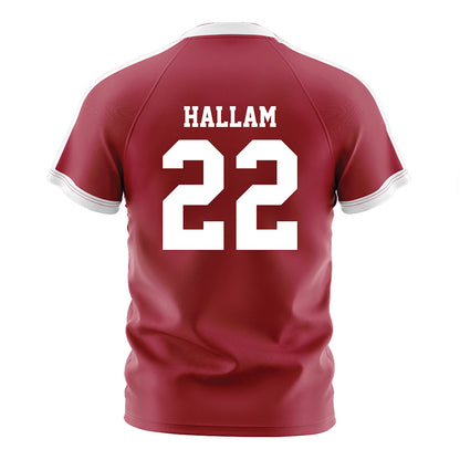 Oklahoma - NCAA Women's Soccer : Brenna Hallam - Crimson Red Soccer Jersey-1