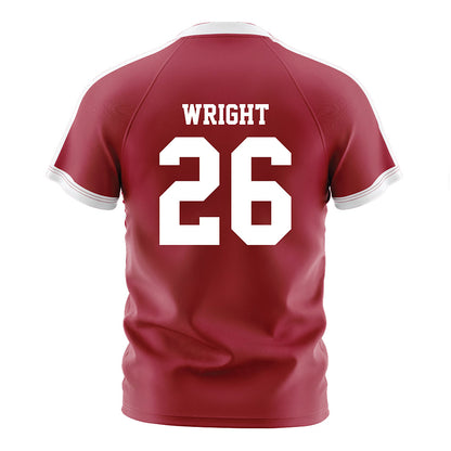 Oklahoma - NCAA Women's Soccer : Olivia Wright - Crimson Red Soccer Jersey-1