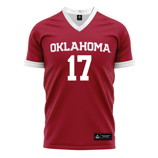 Oklahoma - NCAA Women's Soccer : Kate McCallister - Crimson Red Soccer Jersey-0