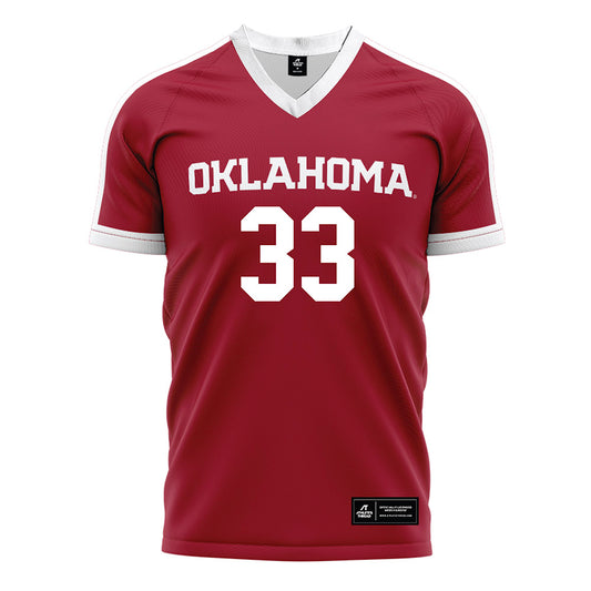 Oklahoma - NCAA Women's Soccer : Elle Canty - Crimson Red Soccer Jersey-0