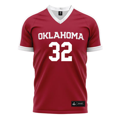 Oklahoma - NCAA Women's Soccer : Halley Coffey - Crimson Red Soccer Jersey-0