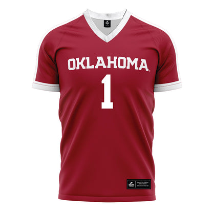 Oklahoma - NCAA Women's Soccer : Kenzie Clouse - Crimson Red Soccer Jersey-0