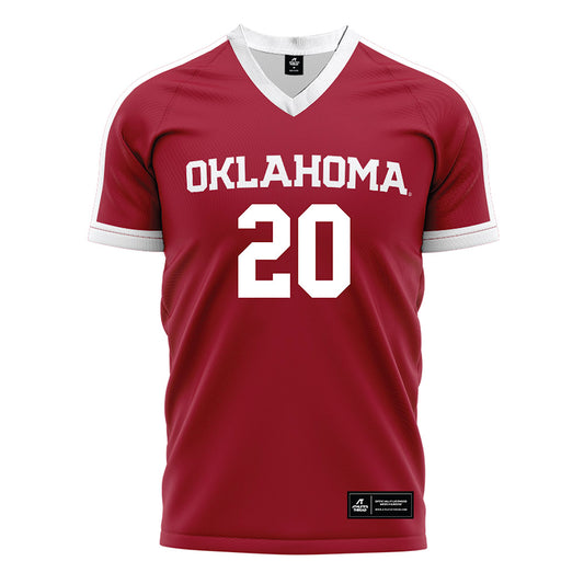 Oklahoma - NCAA Women's Soccer : Landrey Turner - Crimson Red Soccer Jersey-0
