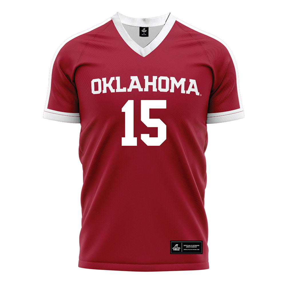Oklahoma - NCAA Women's Soccer : Aly Guthrie - Crimson Red Soccer Jersey-0