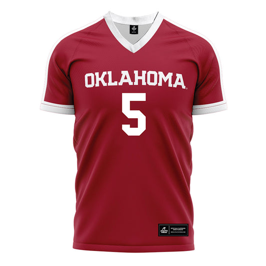 Oklahoma - NCAA Women's Soccer : Narissa Fults - Crimson Red Soccer Jersey-0