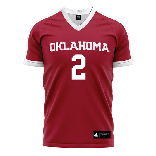 Oklahoma - NCAA Women's Soccer : Paige Califf - Crimson Red Soccer Jersey-0