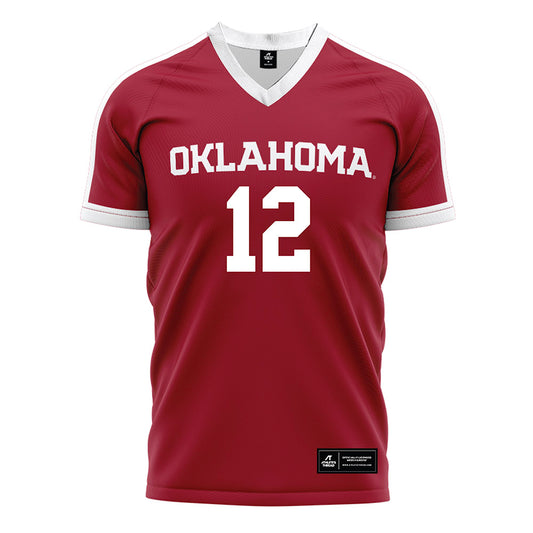 Oklahoma - NCAA Women's Soccer : Kennedy Kaiser - Crimson Red Soccer Jersey-0