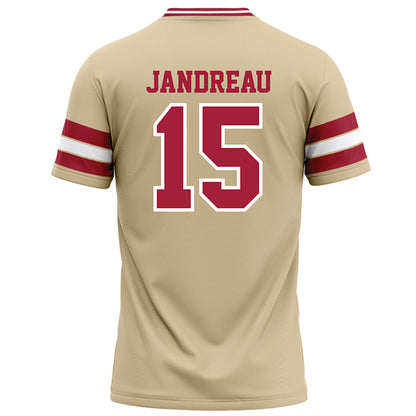 Oklahoma - NCAA Football : Beau Jandreau - Cream Football Jersey-1