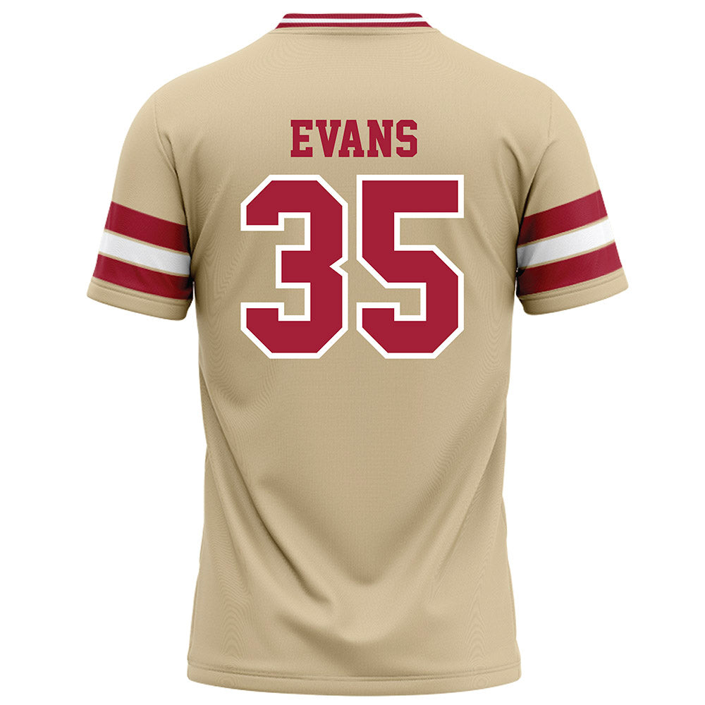 Oklahoma - NCAA Football : Liam Evans - Cream Football Jersey-1