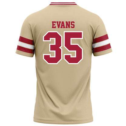 Oklahoma - NCAA Football : Liam Evans - Cream Football Jersey-1