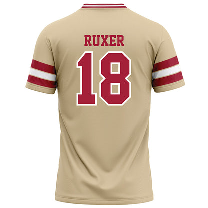 Oklahoma - NCAA Football : Tyler Ruxer - Cream Football Jersey-1