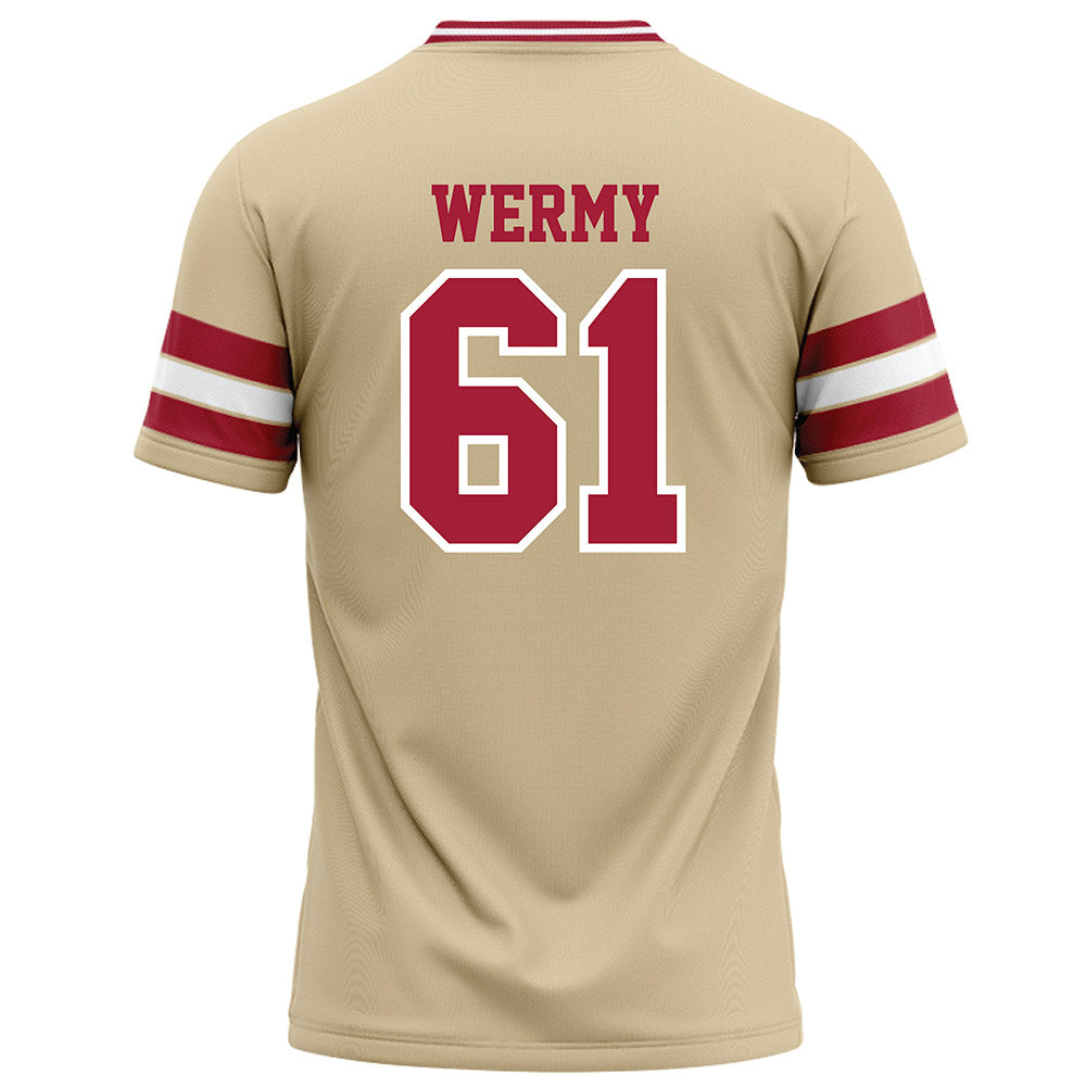 Oklahoma - NCAA Football : Kenneth Wermy - Cream Football Jersey-1