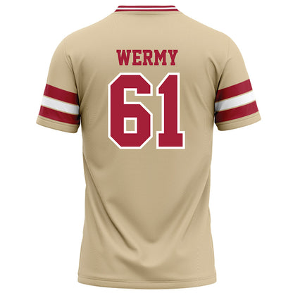 Oklahoma - NCAA Football : Kenneth Wermy - Cream Football Jersey-1