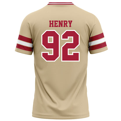 Oklahoma - NCAA Football : Jacob Henry - Cream Football Jersey-1
