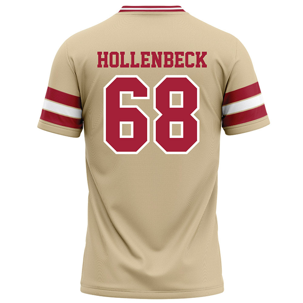 Oklahoma - NCAA Football : Owen Hollenbeck - Cream Football Jersey-1