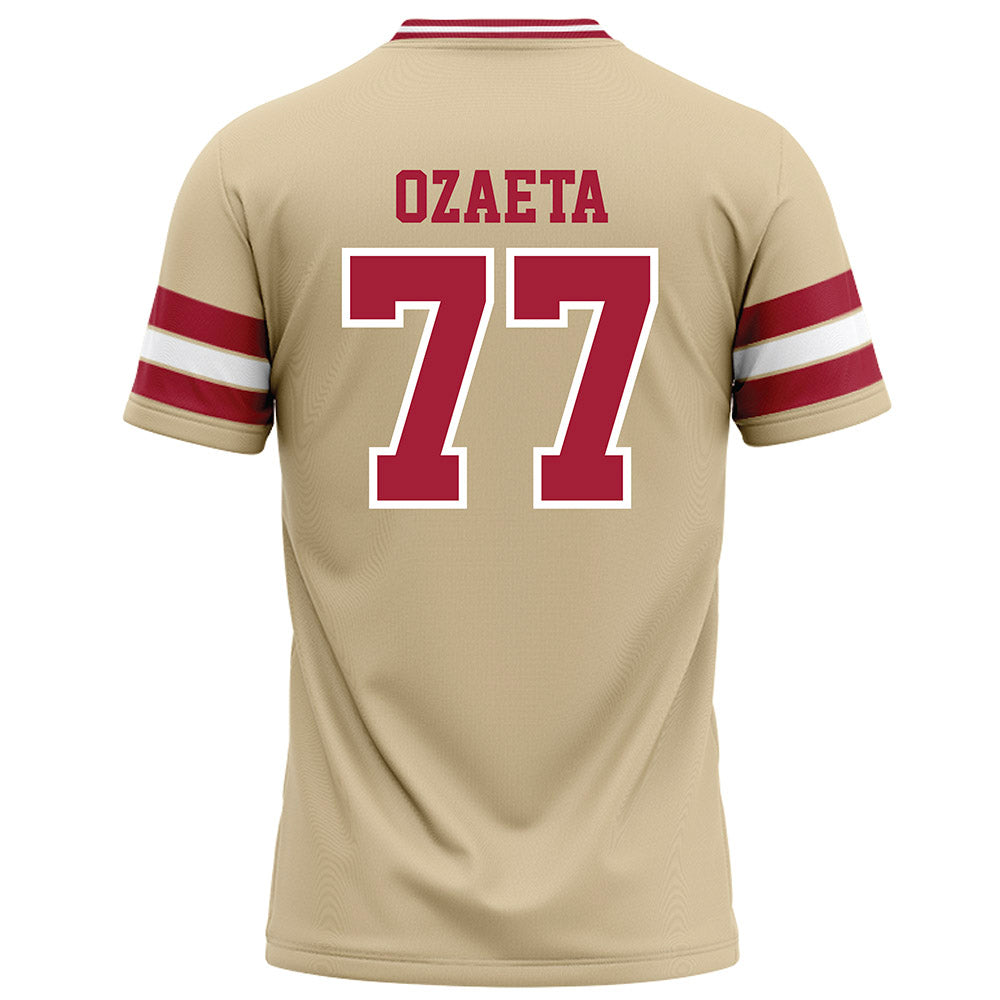 Oklahoma - NCAA Football : Heath Ozaeta - Cream Football Jersey-1