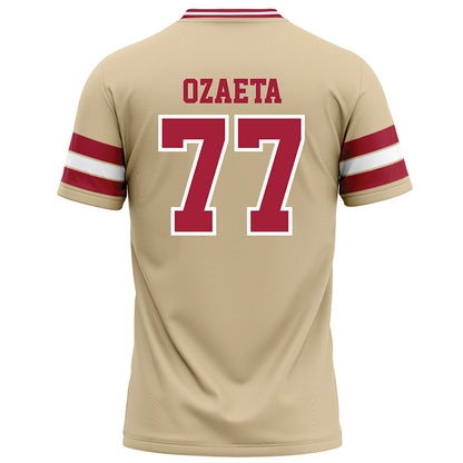 Oklahoma - NCAA Football : Heath Ozaeta - Cream Football Jersey-1