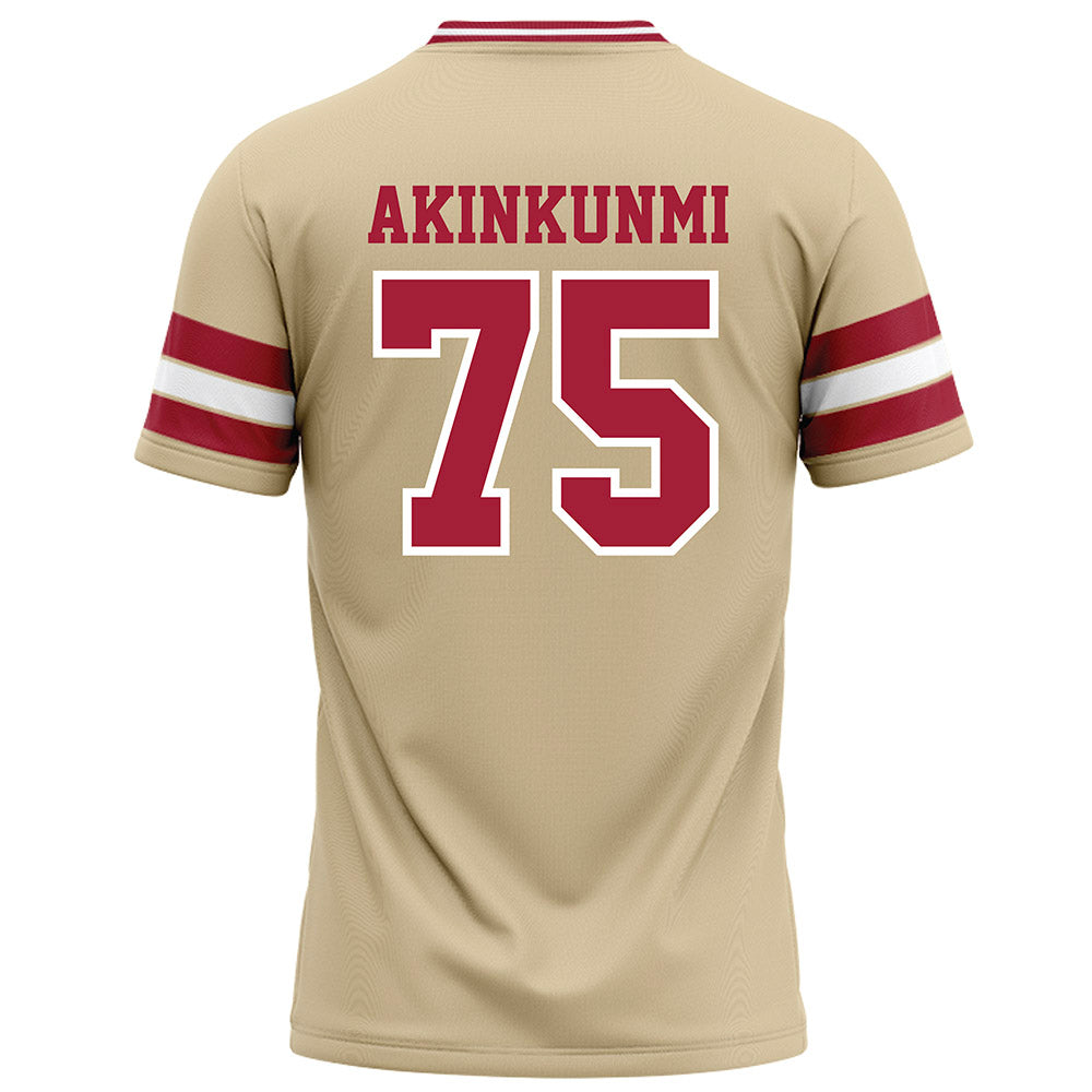 Oklahoma - NCAA Football : Daniel Akinkunmi - Cream Football Jersey-1