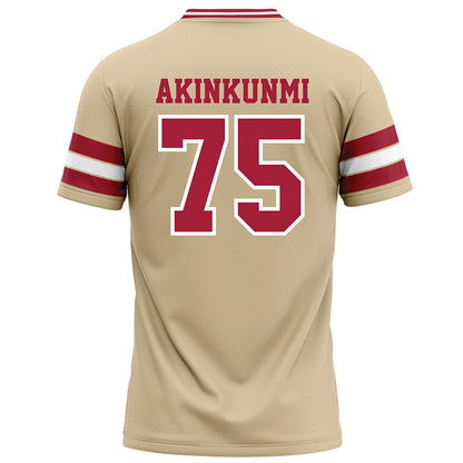 Oklahoma - NCAA Football : Daniel Akinkunmi - Cream Football Jersey-1