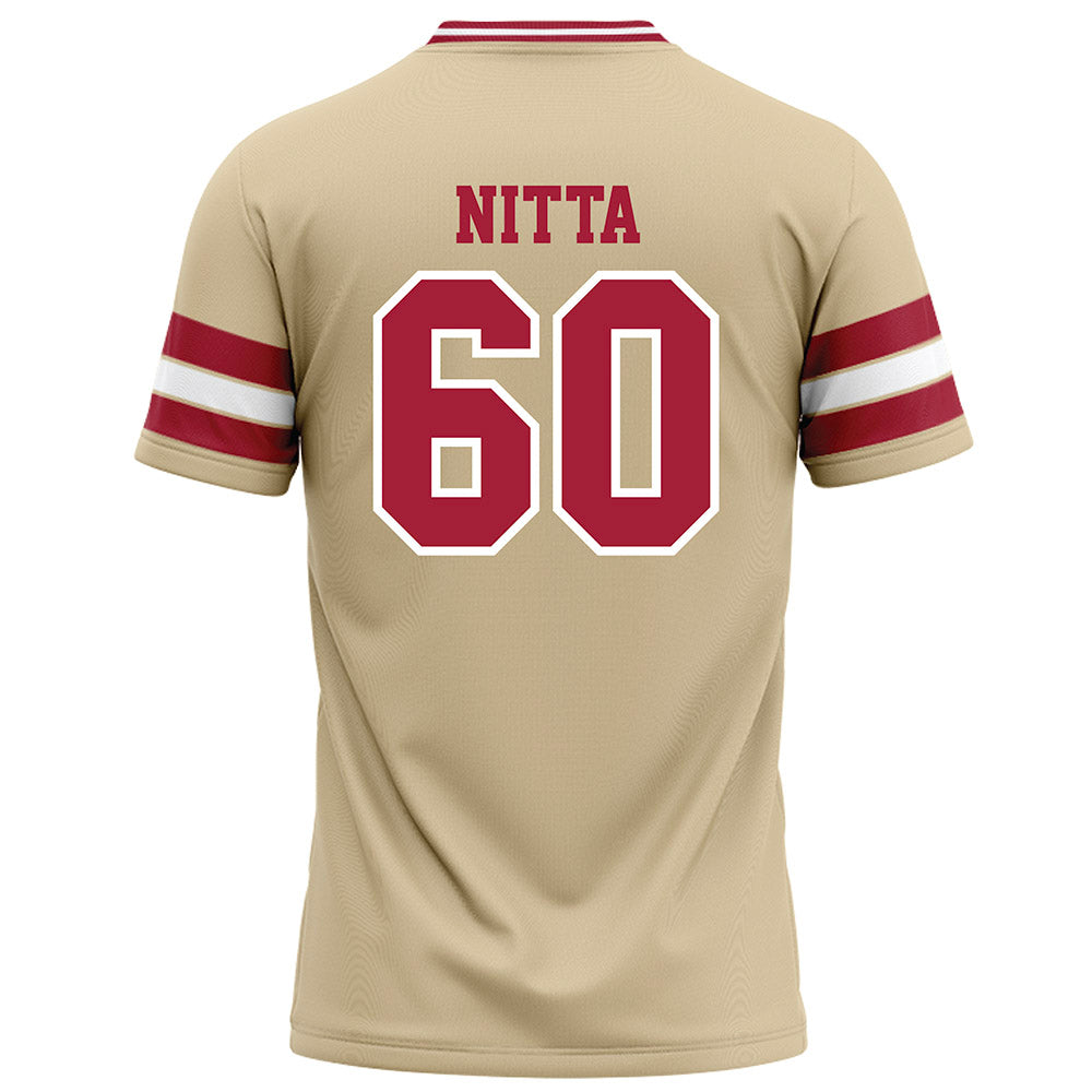 Oklahoma - NCAA Football : Caleb Nitta - Cream Football Jersey-1
