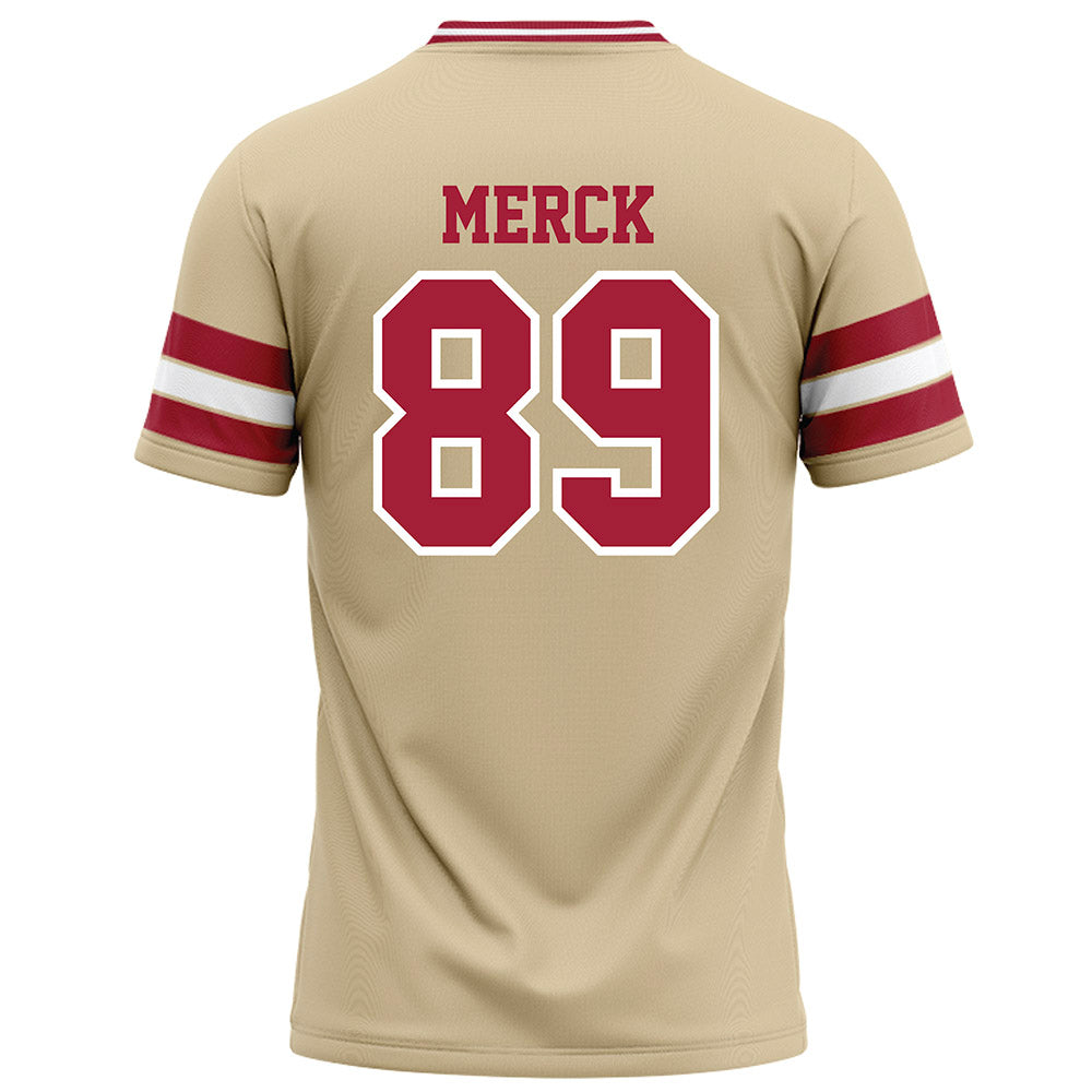 Oklahoma - NCAA Football : Eli Merck - Cream Football Jersey-1