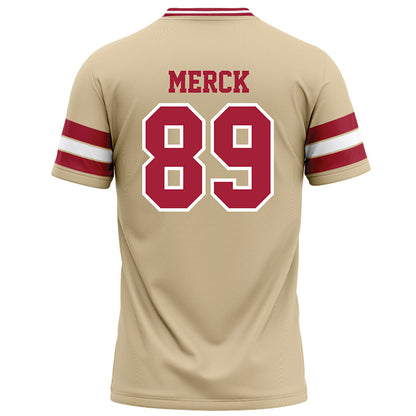 Oklahoma - NCAA Football : Eli Merck - Cream Football Jersey-1