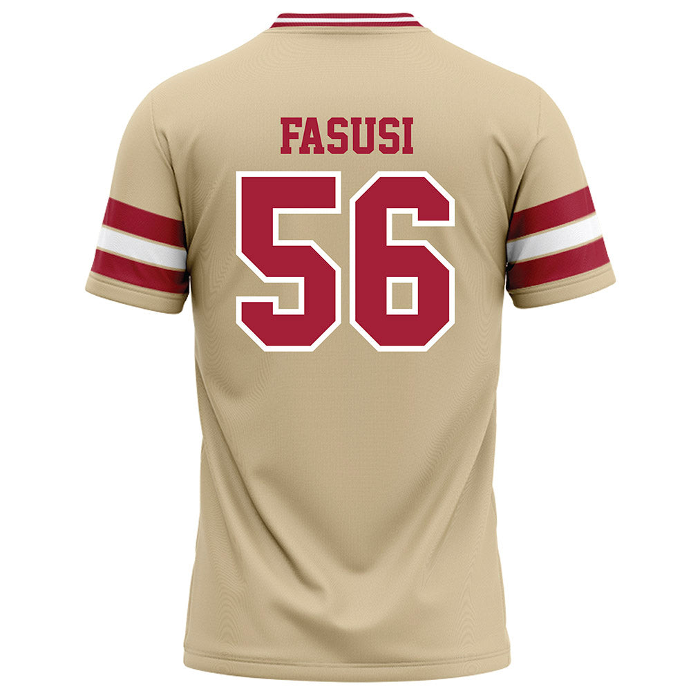 Oklahoma - NCAA Football : Michael Fasusi - Cream Football Jersey-1