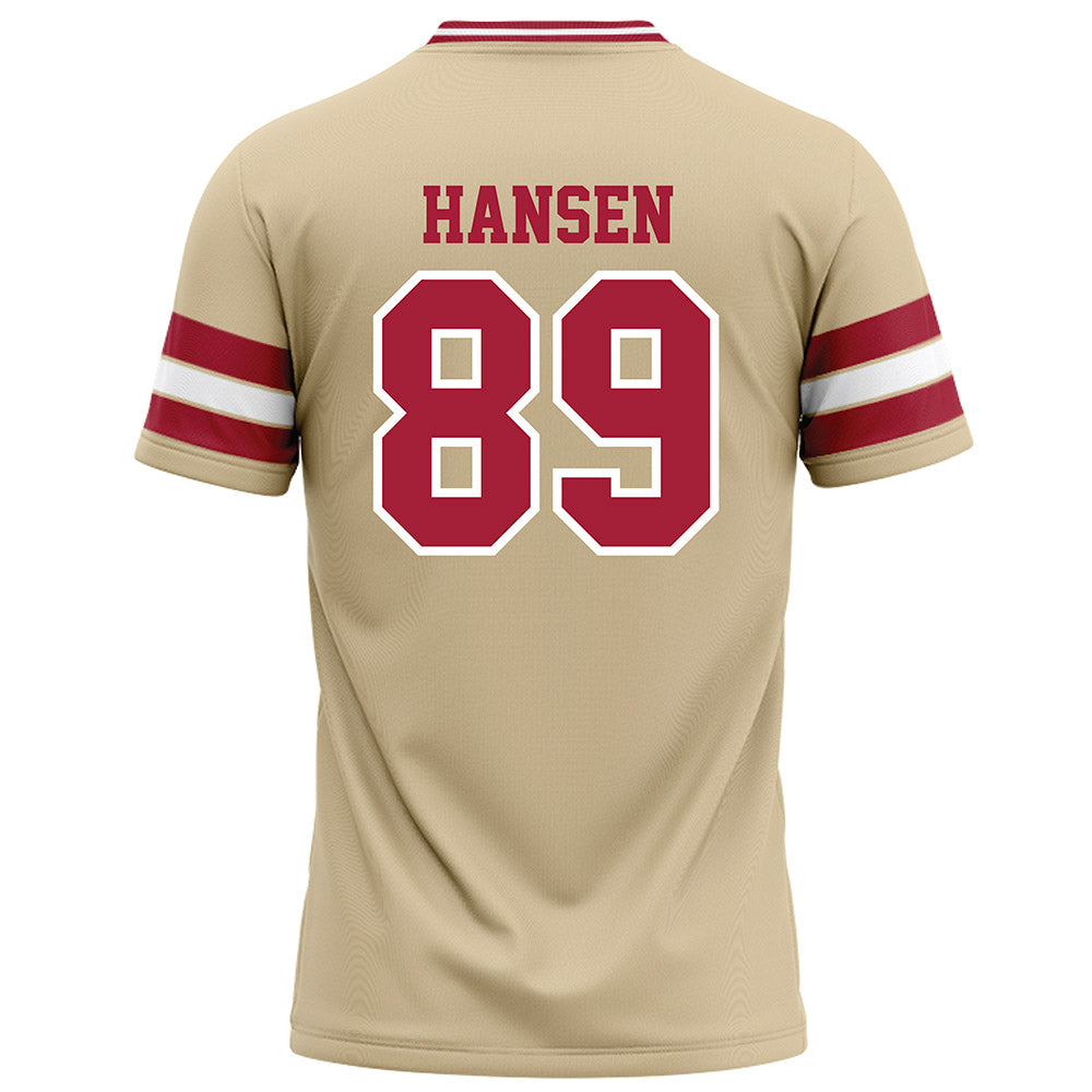 Oklahoma - NCAA Football : Hayden Hansen - Cream Football Jersey-1