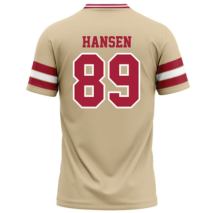 Oklahoma - NCAA Football : Hayden Hansen - Cream Football Jersey-1