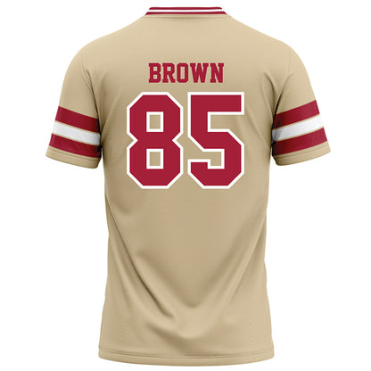 Oklahoma - NCAA Football : Trey Brown - Cream Football Jersey-1