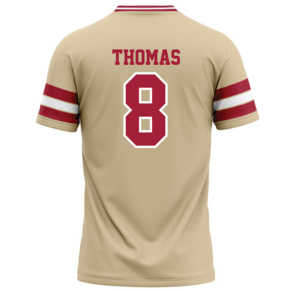 Oklahoma - NCAA Football : Bishop Thomas - Cream Football Jersey-1