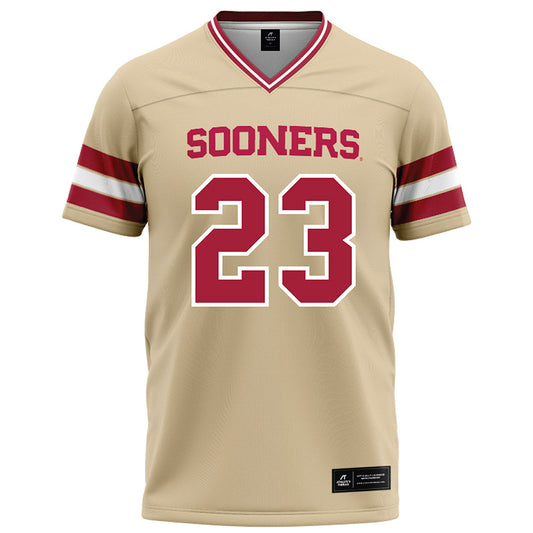 Oklahoma - NCAA Football : Benjamin McCreary - Cream Football Jersey-0