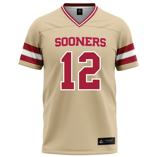 Oklahoma - NCAA Football : Alexia McDaniel - Cream Football Jersey-0