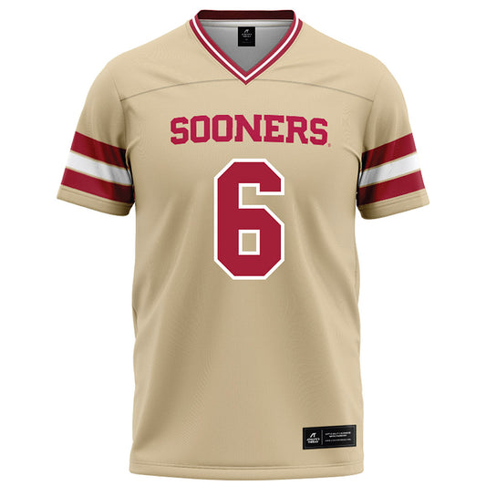 Oklahoma - NCAA Football : Nigel Smith II - Cream Football Jersey-0