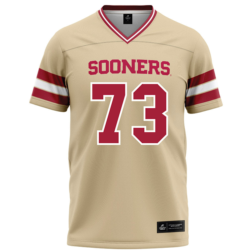 Oklahoma - NCAA Football : Deacon Schmitt - Cream Football Jersey-0