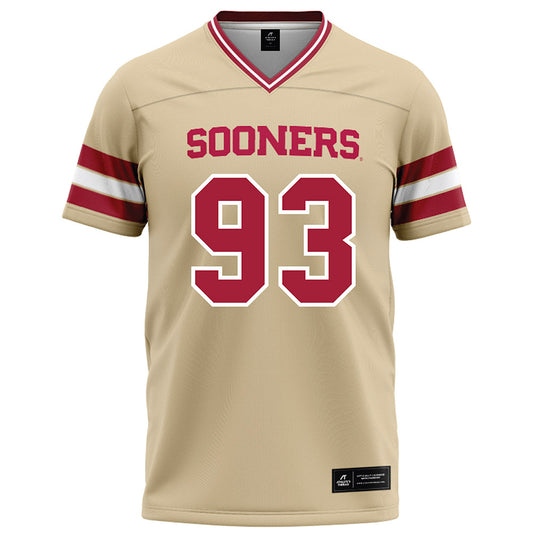 Oklahoma - NCAA Football : Ace Hodges - Cream Football Jersey-0