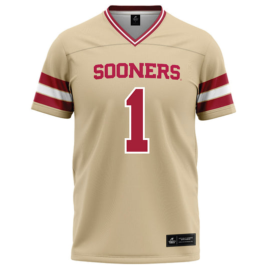 Oklahoma - NCAA Football : Jaydan Hardy - Cream Football Jersey-0