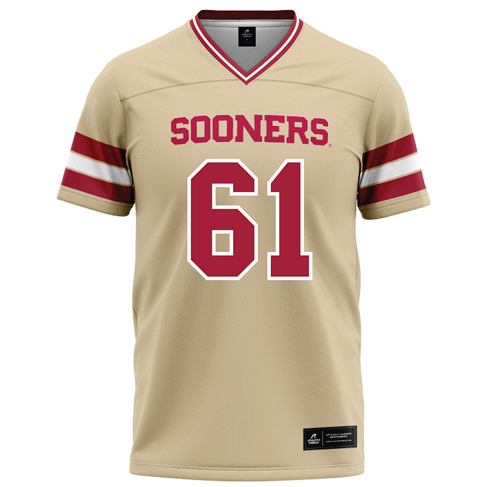 Oklahoma - NCAA Football : Kenneth Wermy - Cream Football Jersey-0