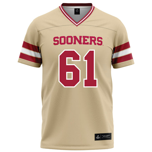 Oklahoma - NCAA Football : Kenneth Wermy - Cream Football Jersey-0
