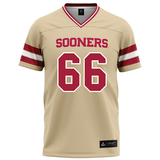 Oklahoma - NCAA Football : Derek Simmons - Cream Football Jersey-0