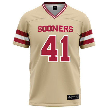 Oklahoma - NCAA Football : Barrett Travis - Cream Football Jersey-0